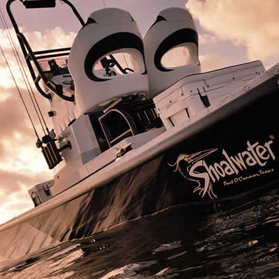 Smooth riding shallow flats boat